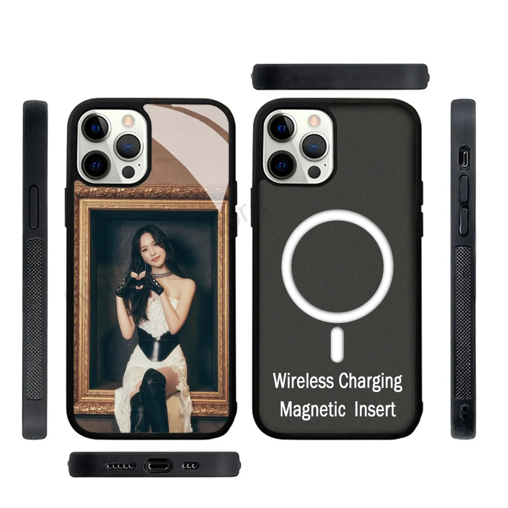 Korean Girl Mina T-Twice Phone Case Strong Magnetic For IPhone 15 14 13 Pro Max 11 12 Mini For Magsafe