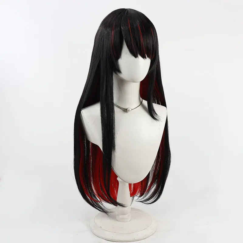 애니메이션 마법 소녀 마녀 재판 니카이도 히로 코스프레 가발 블랙 롱 내열성 합성 머리 할로윈 역할 놀이 파티