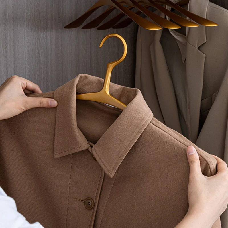 1pc Widen Coat Hanger Clothes Hanger Solid Aluminum Alloy Coat Hanger Clothing Display Racks Home Wardrobe Storage Organizer