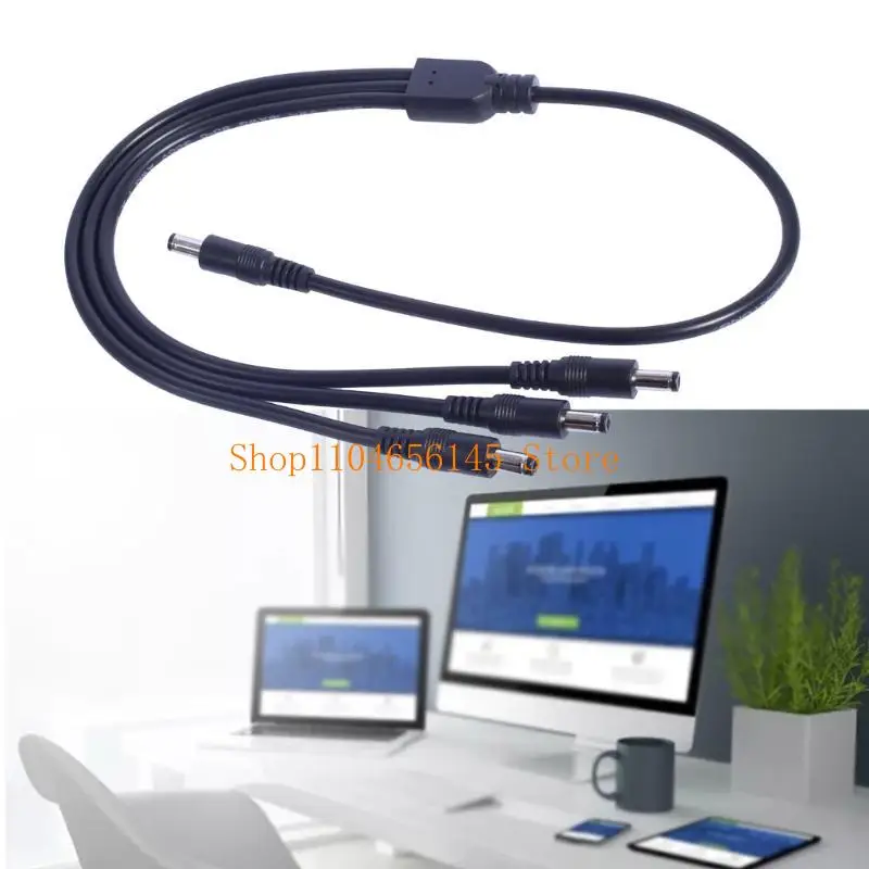 5asd DC5521 Splitter Cable DC5.5mmx2.1mm Connectors Wire for LED Light Bar Speaker