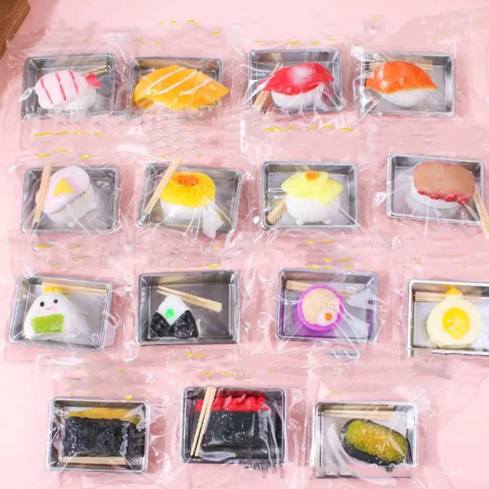 Anti-stress Simulation Food Squeeze Toy Tpr Sushi Slow Rebound Toy Pudding Shape Soft Stress Relief Toy Office Workers