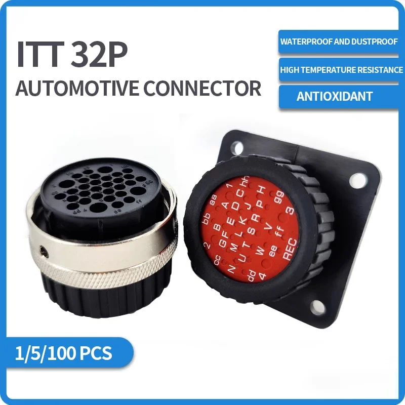 

1/5/50 PCS 32PIN ITT series aviation plug terminal male and female waterproof connector car connector 192900-0072 0055 0074 0344