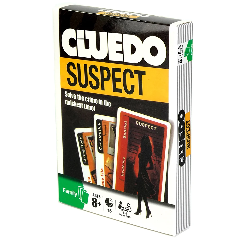 Cluedo Suspect Card Game All The Fun of Clue Clue do Suspect Family Party Game