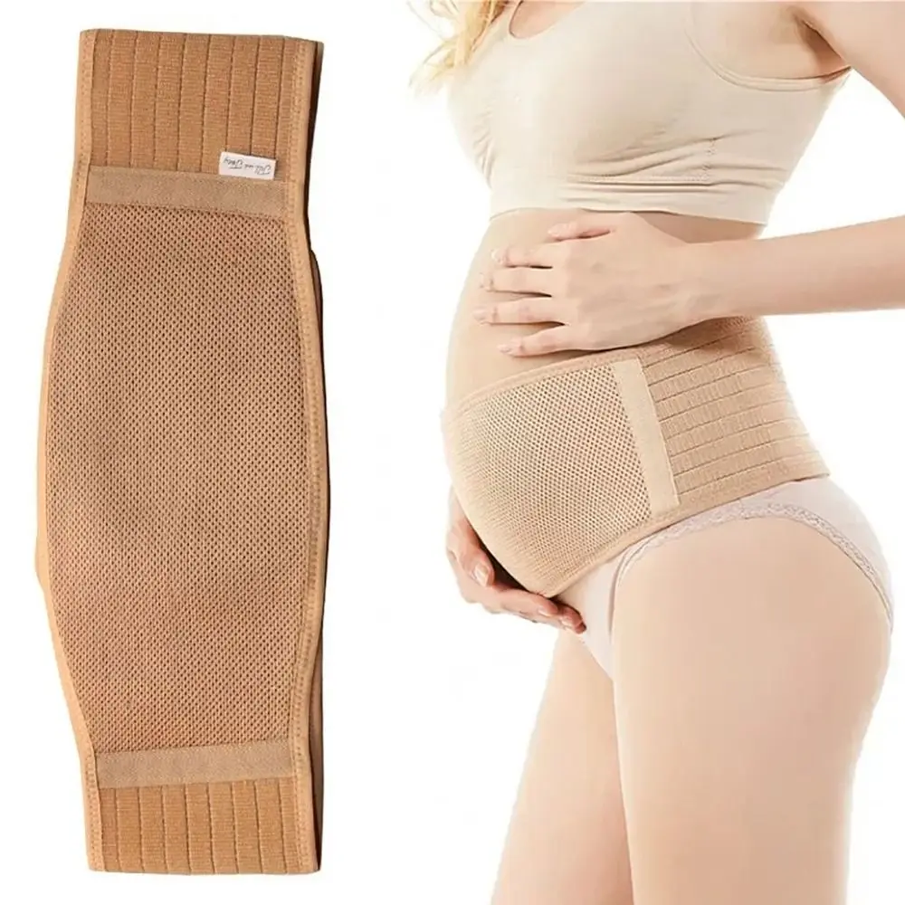 1Pcs Maternity Abdominal Belt Breathable for Pregnant Women Belly Support Bandage Antenatal Khaki