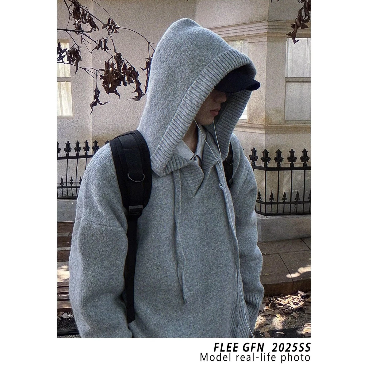 

Men's Thiened Hoodie Knitted Sweater Ultra Soft Long Sve Overhead Coat Winter Warm Breathable Polyester Casual Faion