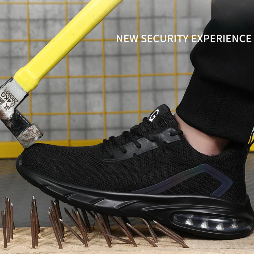 

Air Cushion Shock-absorbing Safety Work Shoes Light Comfortable Labor Insurance Shoes Men's Anti-smashing Anti-piercing Boots