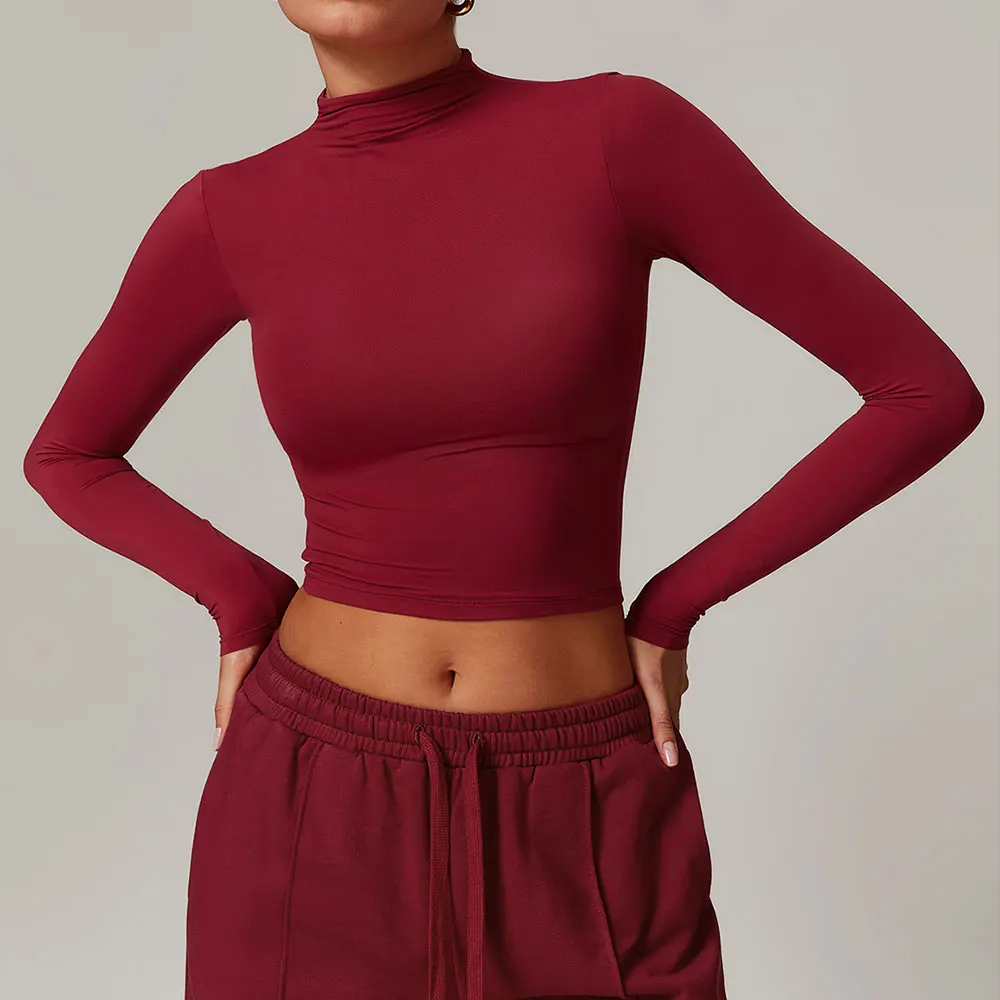 Outdoor Running Fitness Wear T-shirt Women's Long sleeved Single Piece Top New Yoga Long sleeved Yoga Shirt Gym Push Up Workout