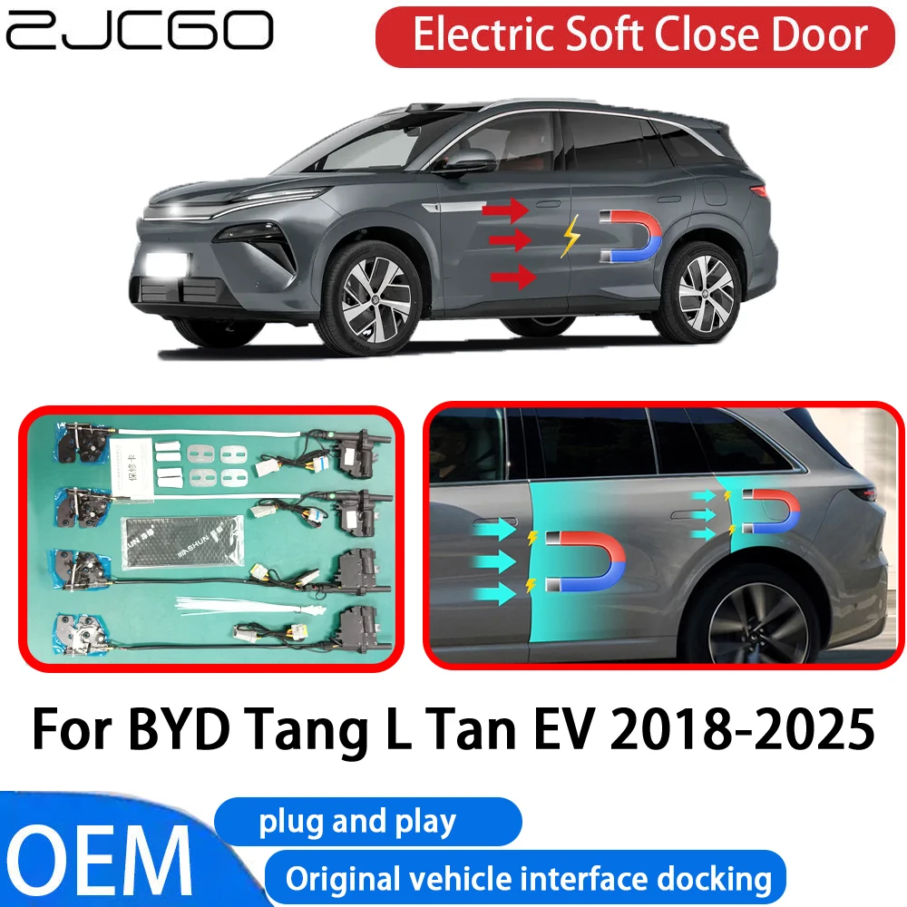 

ZJCGO for BYD Tang L Tan EV 2018-2025 Car Automatic Electric Soft Close Door Closer System OEM Plug and Play Comfort Closing
