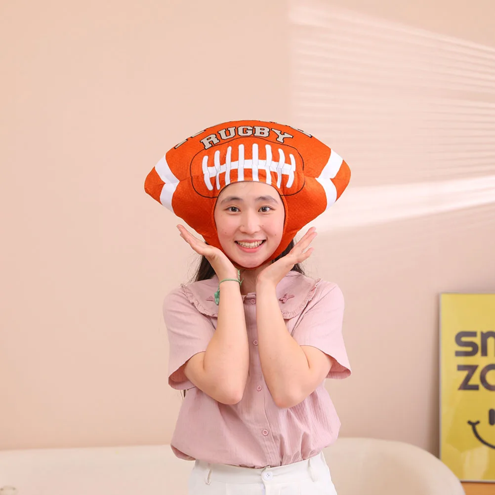 

Rugby Shaped Hat Lightweight Party Costume Photo Prop American Football Supplies Decorative Cosplay Headwear