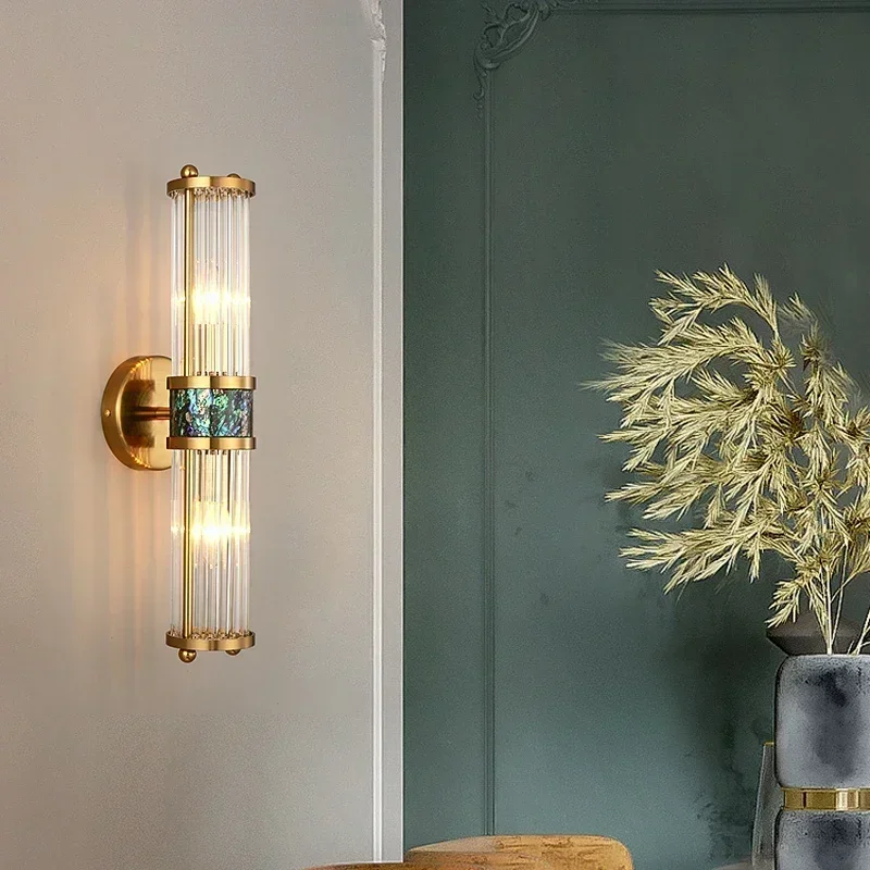 

Luxury LED Crystal Wall Lights Bedroom Bedside Sconce Bathroom Mirror Light Vanity Lamp Living Room Kitchen Hallway Stair Light