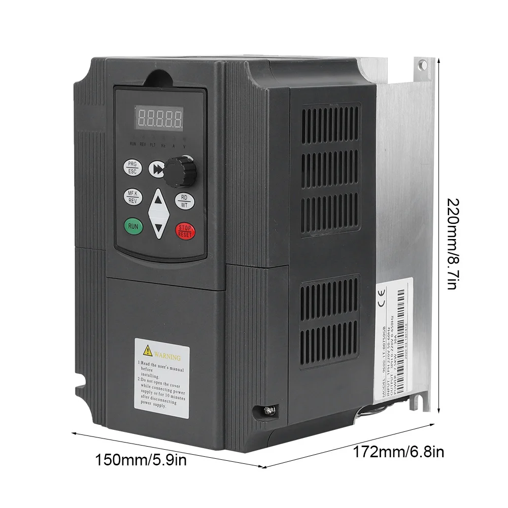 7.5KW Variable Frequency Inverter NFLIXIN@ Variable Frequency Inverter VFD Single Phase 220VAC Input 3-Phase 220VAC Output 7.5KW