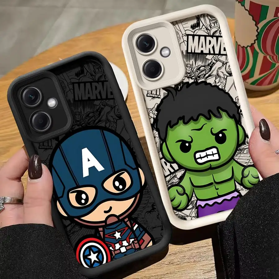 

Case for Xiaomi Redmi Note 11s 12s 10 11 12 Pro 13 14 Pro Plus Soft Cover Marvel Cartoon Captain America