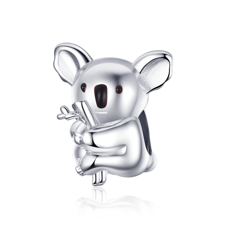 WOSTU Niedliche Haustier-Charms aus 925er-Sterlingsilber, Bulldogge, Perlen, schöne Bradypod-Katze, Freunde, passend für Original-Armbänder, Armreifen, DIY-Schmuck