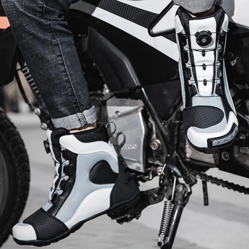 

Men's Riding Boots, Motorcycle, Mountain Bike, Protective Support, Stable Grip, Windproof, Mid-top Outdoor Professional Boots