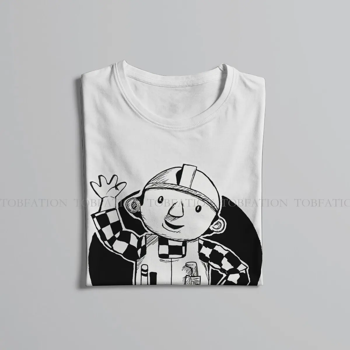 Hello Bob The Builder T Shirt Vintage Alternative Loose O-Neck TShirt Harajuku Men's Clothing image 5