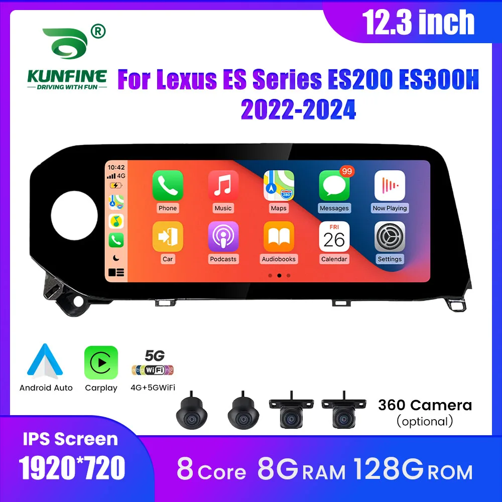 Radio estéreo de coche Android para Lexus ES Series ES200 ES300H 2022-2024 navegación GPS reproductor Multimedia Carplay Android Auto 12,3"