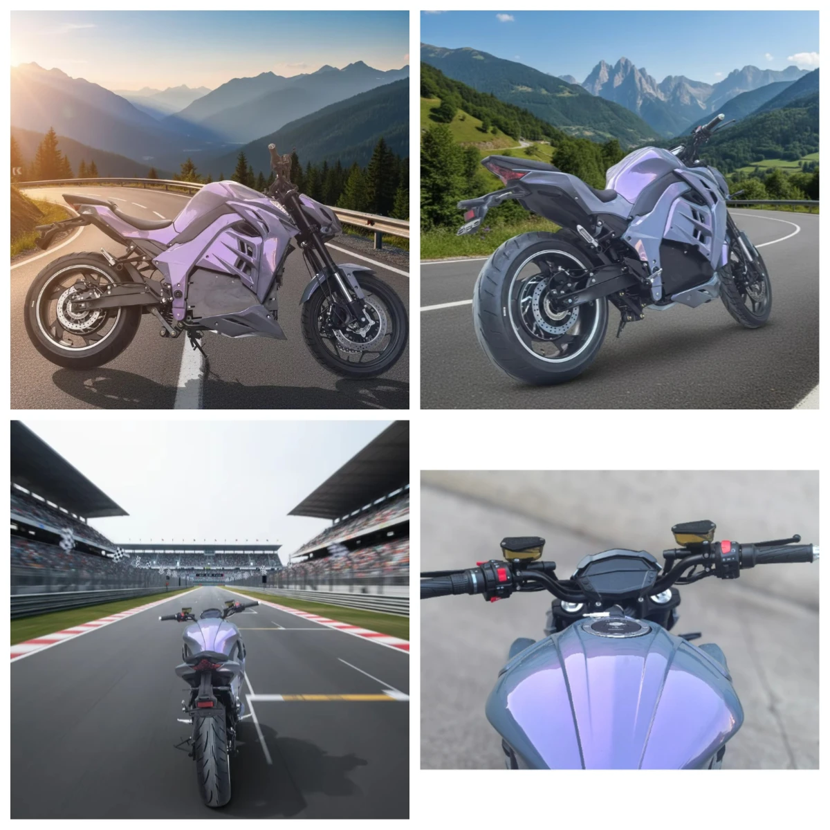 Krono Wild CE Full Function Electric Motorbike 2000W 72V Keyless Start Anti-skid 120KM Range Adult Daily Commute Bike