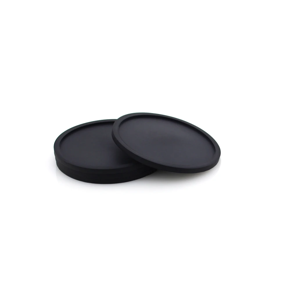 

Silicone Cup Coasters Waterproof Heat Resistant Non Slip Thick Bowl Placemat Mats Home Use Black 10Cm Diameter Dishware
