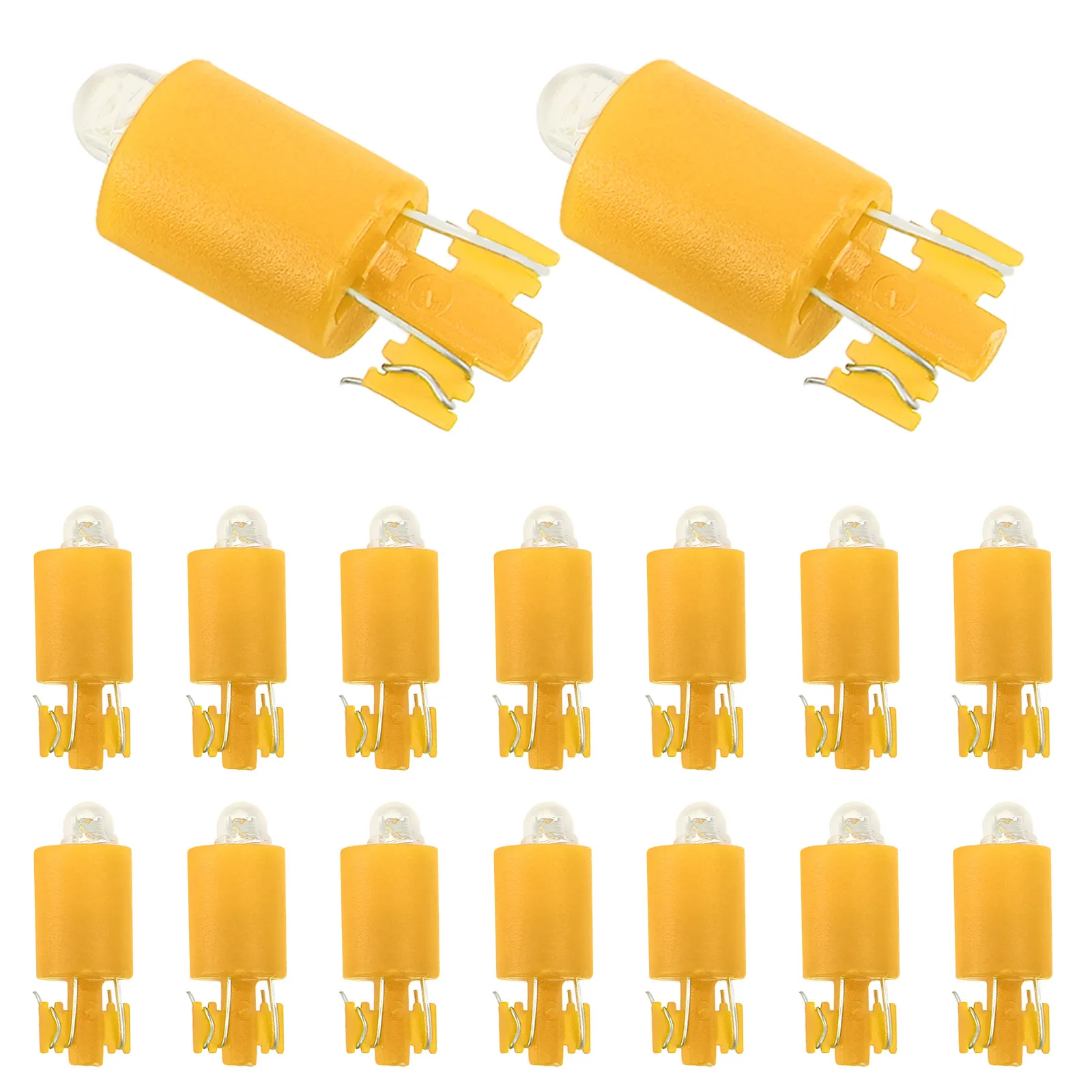 100Pcs Arcade LED Bulb Yellow 12V Wedge Base Miniature LED Module Push Button Coin Door Lamp 11Mm Diameter Machine