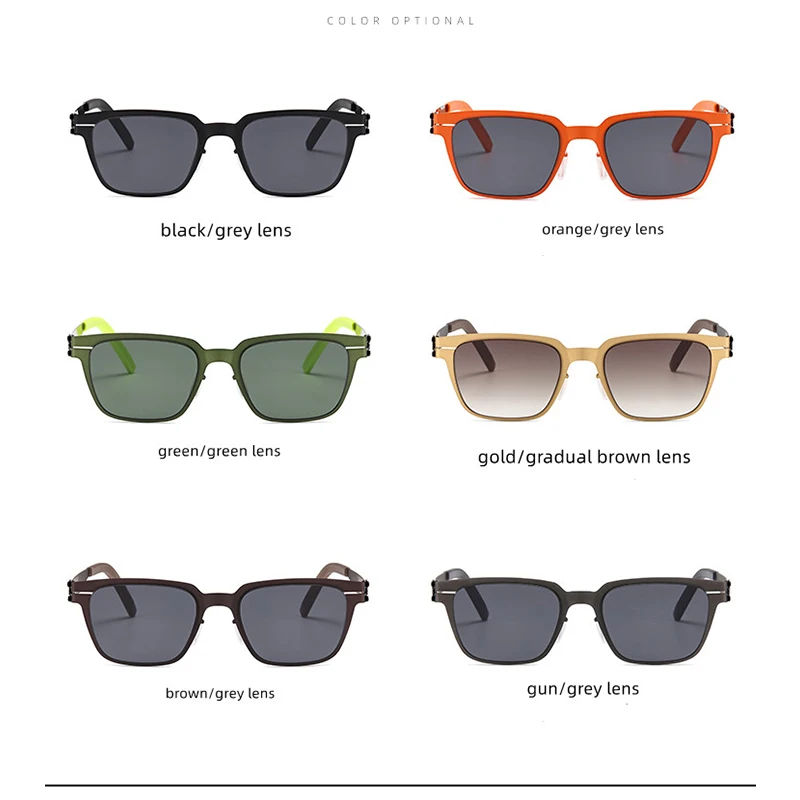 2027 Deutschland Design Sonnenbrille Herren BO Ultraleichte Edelstahl-Biologische Stahl-Klassische Sonnenbrille Damen Outdoor-Fahrsonnenbrille – Detail 5