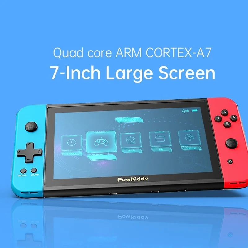 

2024 New Powkiddy X70 Handheld Game Console 7 Inch Hd Screen Retro Game Cheap Children's Gifts Support Two-player Games