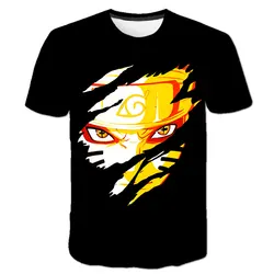 2024 New Hot Summer men's Japanese anime Naruto 3D Printed t-shirt bambini Street Leisure Sports Large Top