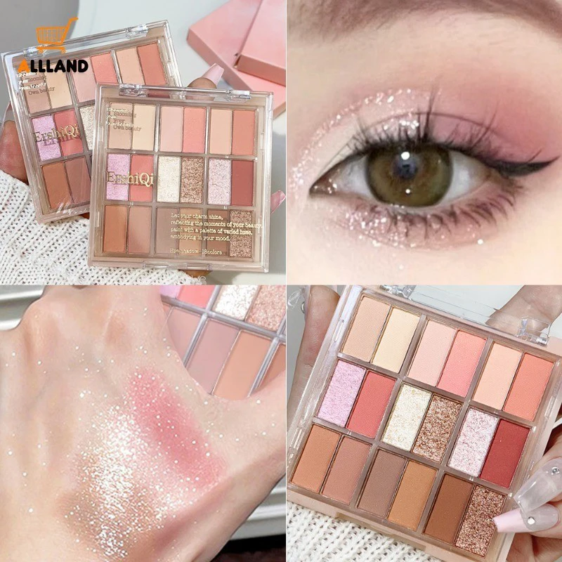 Paleta da sombra roxa, 18 cores, matte, perolado, brilho, contorno da composição, duradouro, brilho brilhante