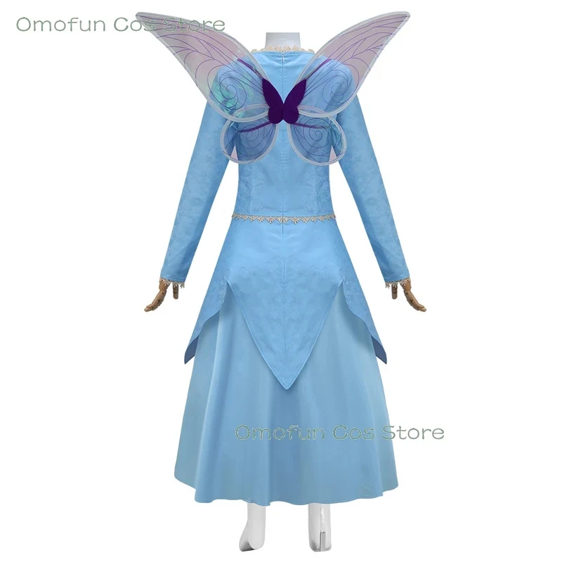 

A;3,c\5;k/Fairy Godmother Cosplay Costume Wig Wing Lady Roleplay Anime Elf Blue Dress Halloween Stage Performance Ou3;b,6/k'5;