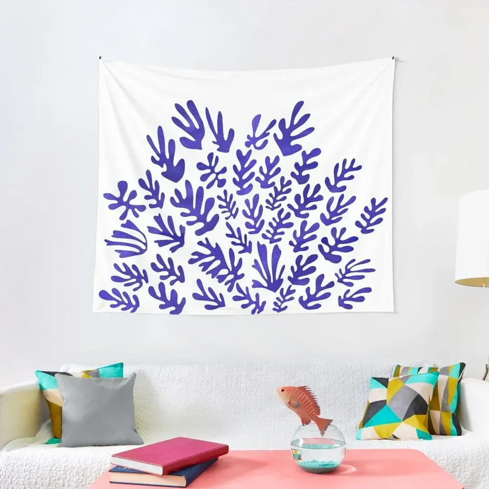 

Blue Leaves Tapestry Outdoor Decor Decoration Wall Decorative Wall Decor Home Tapestry