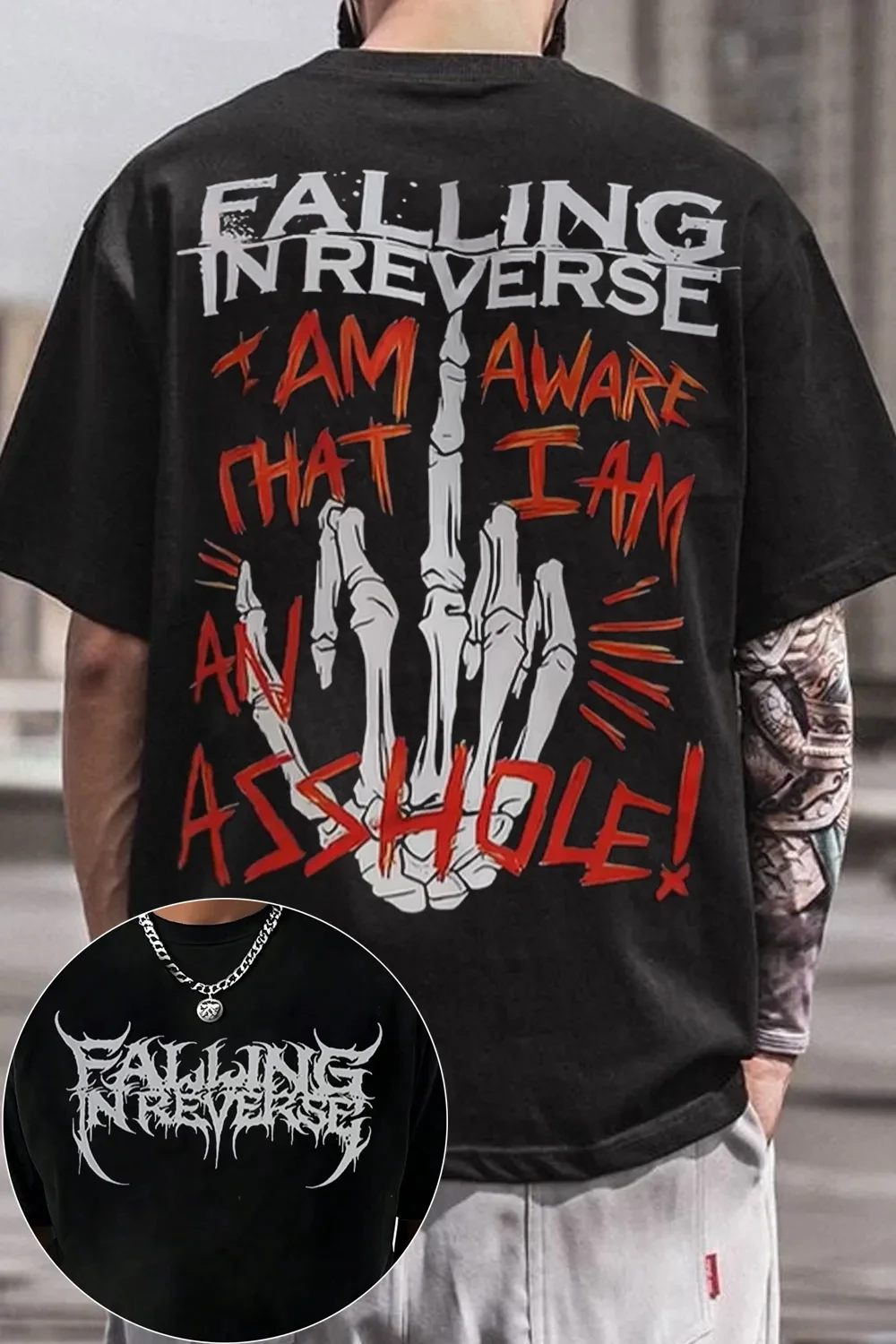 Hot Sale 2026 Falling in Reverse Band TShirt Mens Womens Cotton Tees Summer Casual Short Sleeve Round Neck Clothing Loose Trend