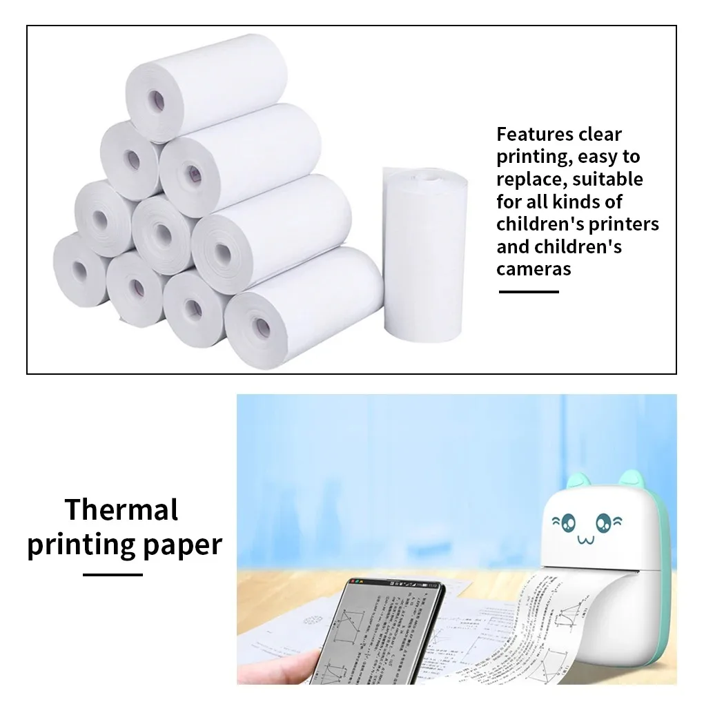 20 Rolls Receipt Thermal Paper 57x25 mm Printing Label Roll for Mobile POS Photo Printer Cash Register Paper Office Stationery