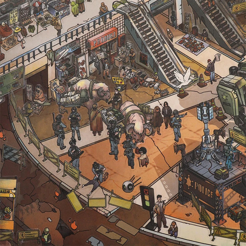 

KPOP Punk Landscape Stickers 4 Sheets/Pack Mercenary Soldier Character Cutting Stickers Home Handbook Bottle Decoration DIY Gift