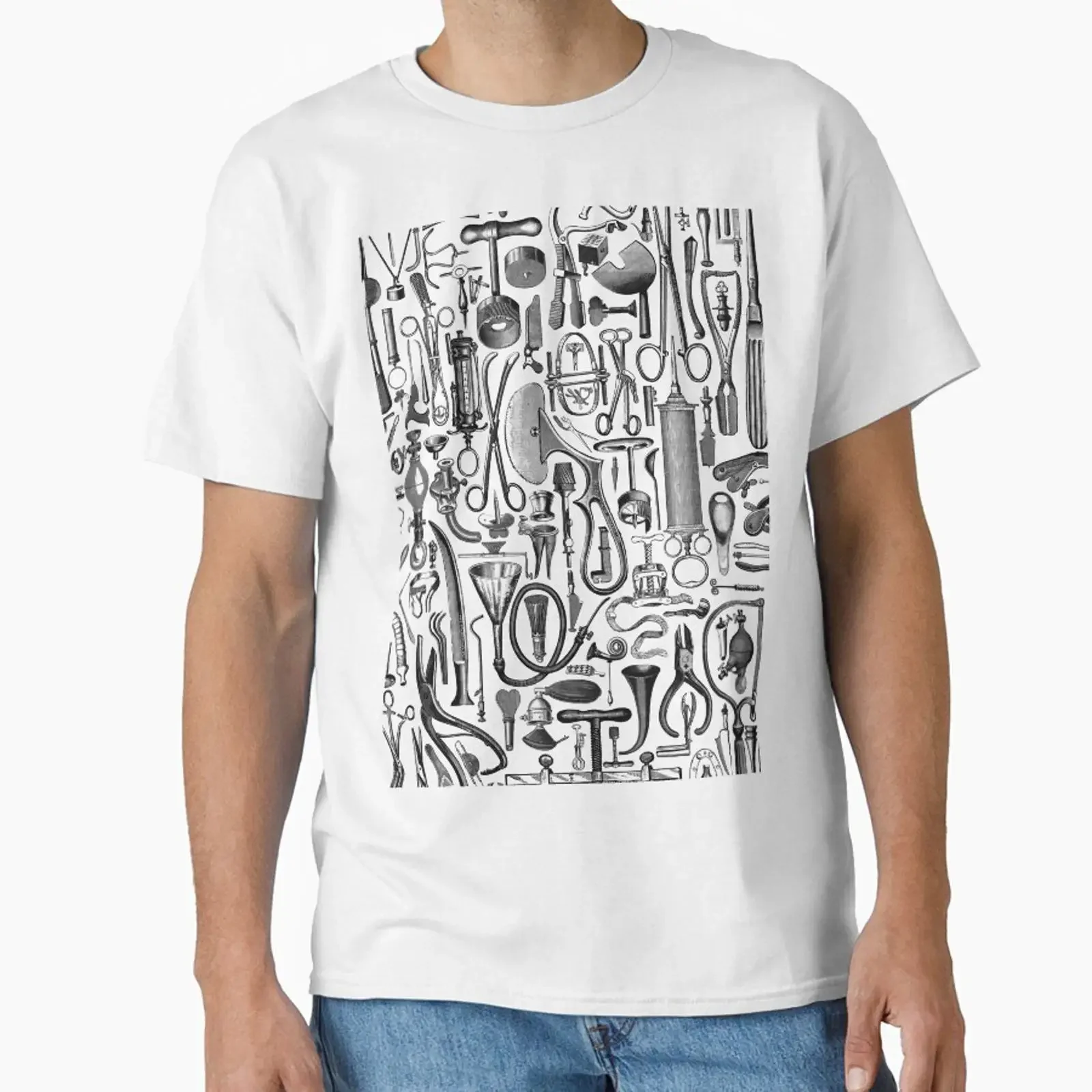 Medical Condition B W Classic T Shirt vintage Washed Stretched Top For Everyday Wear Slightly Soft streetwear Breathable