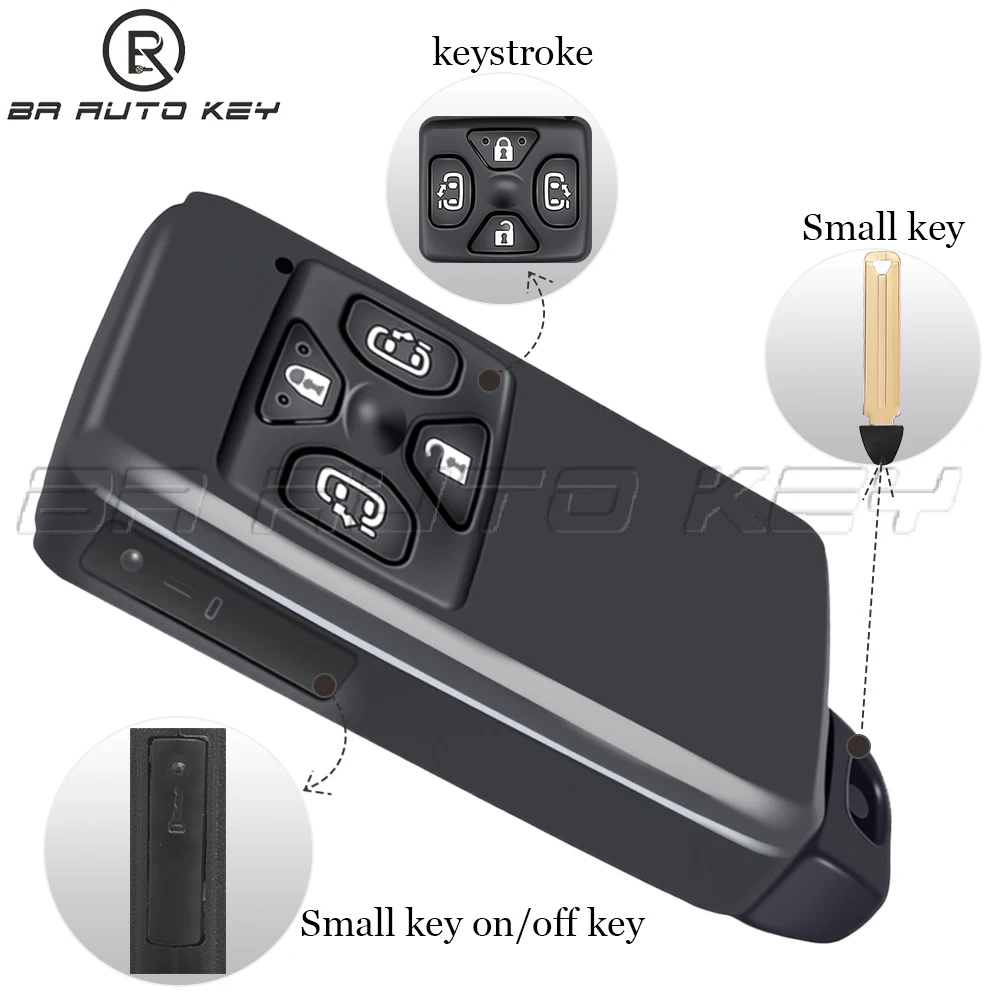 271451-0500 Original 312Mhz 4D Chip Keyless Go Remote Car Key Fob for Toyota Noah Voxy Estima Vellfire Oem Smart Key for Toyota