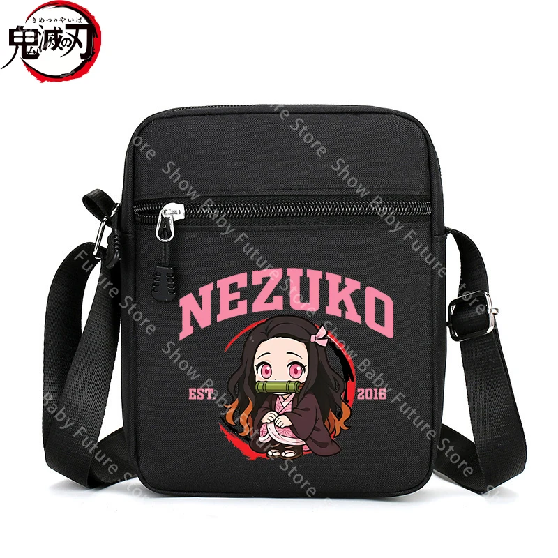 Sac à bandoulière Demon Slayer Akaza Nezuko 7,87 pouces pour adulte, sac à bandoulière en toile de dessin animé Kawaii, sac de voyage, cadeaux de mode