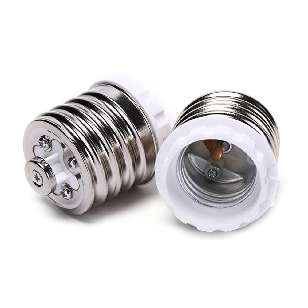 E40เป็น E27ไฟ LED ฐานอะแดปเตอร์หลอดไฟโคมไฟซ็อกเก็ตตัวยึดฐานแปลง