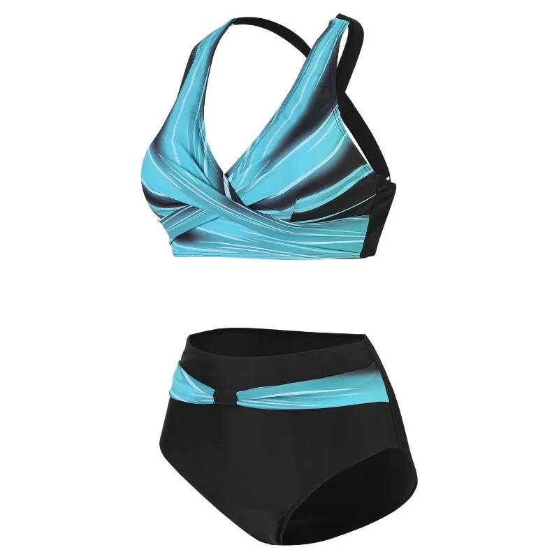 New European and American style split swimsuit, women's sexy bikini swimsuit, showing thin and show figure