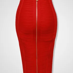Phụ nữ, đơn sắc, dây kéo, cam, xanh, đen, đỏ, hồng, sexy, bút chì, mùa hè, 58cm, xl, xxl, 16 màu 12 Quần áo bán hàng chính ở Orange - №4