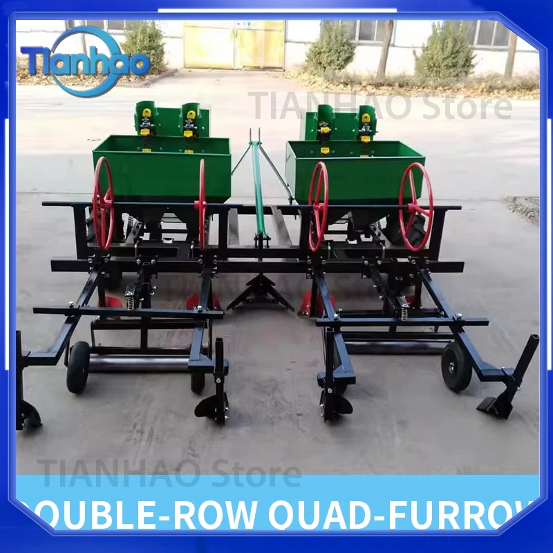 Potato Planter for Four-Wheel Tractor Drawn Ridging Planting Fertilizing and Mulching Combination Machine Potato Plan