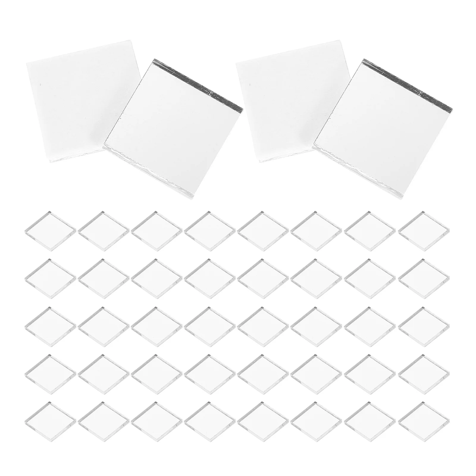 

400Pcs Mirror Glass Mosaic Tiles Self Adhesive Square Reflective Art Tiles for DIY Crafts Decoration Craft Mosaic Glass Pieces