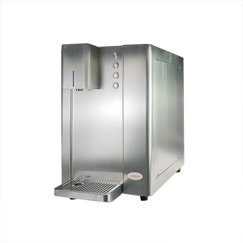 Desktop CE Certified Stainless Steel Hot & Cold Soda Water Machine Sparkling Water Dispenser R134a With Press Button