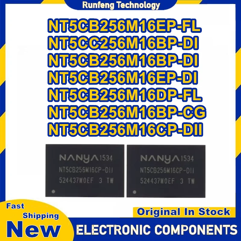 5Pcs Nt5Cb256M16Ep-… - image