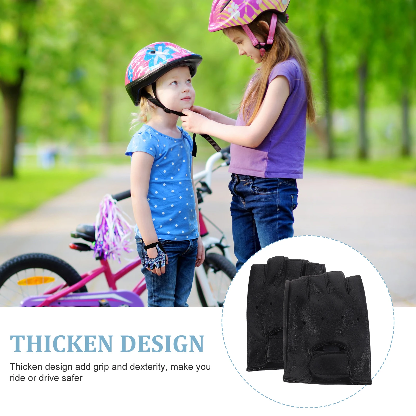 

Children's Half Finger Gloves Outdoor Sports Riding Cycling Climbing Baseball Fingerless Gloves for Kids Boys Girls