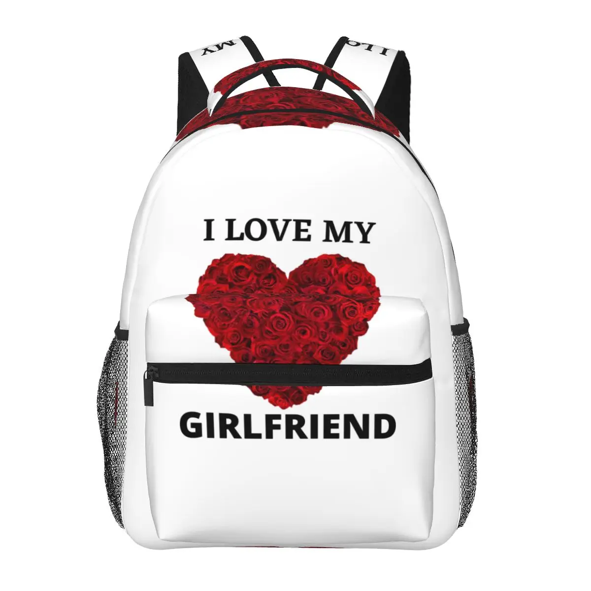 

I Love My Girlfriend Backpacks Boys Girls Bookbag Children School Bags Cartoon Travel Rucksack Shoulder Bag Large Capacity