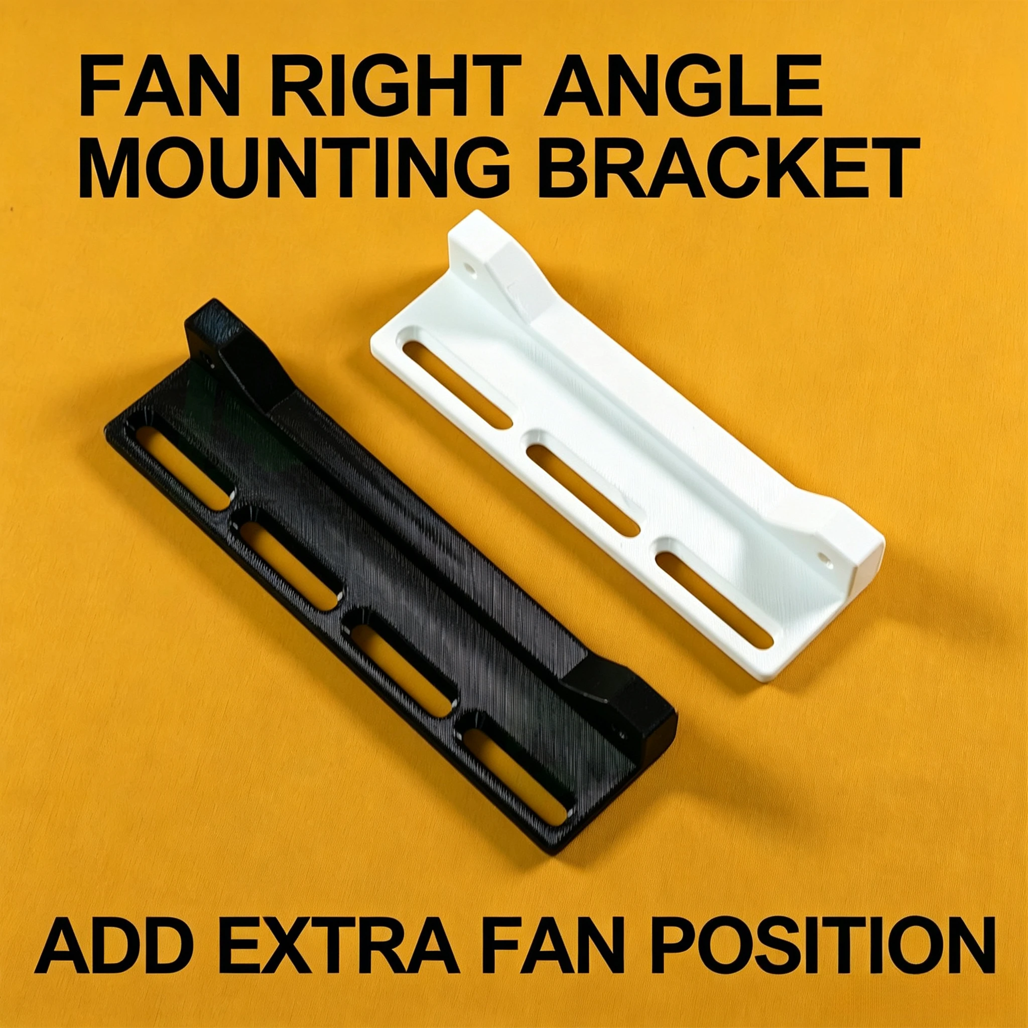 Bracket for 140mm Fan Right Angle Mount with Screws, Modified For Sea View Case RAM Cooling, Only for 140x25mm Fan