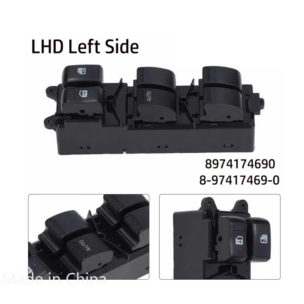 For Isuzu D-Max Dmax Pickup 2012-2019 Left Front Drive Side Master Power Window Switch 8-97417469-0 B-97417469-0 8974174690