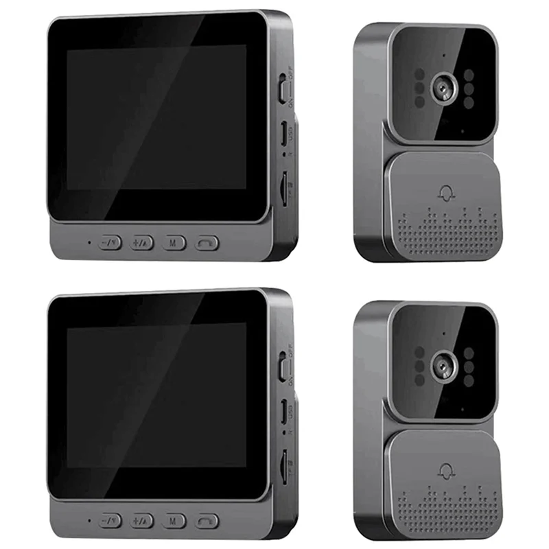b24b-2x-doorbell-video-intercom-camera-inteligente-wireless-by-night-vision-43inch-screen-for-security-smart-home-apartment