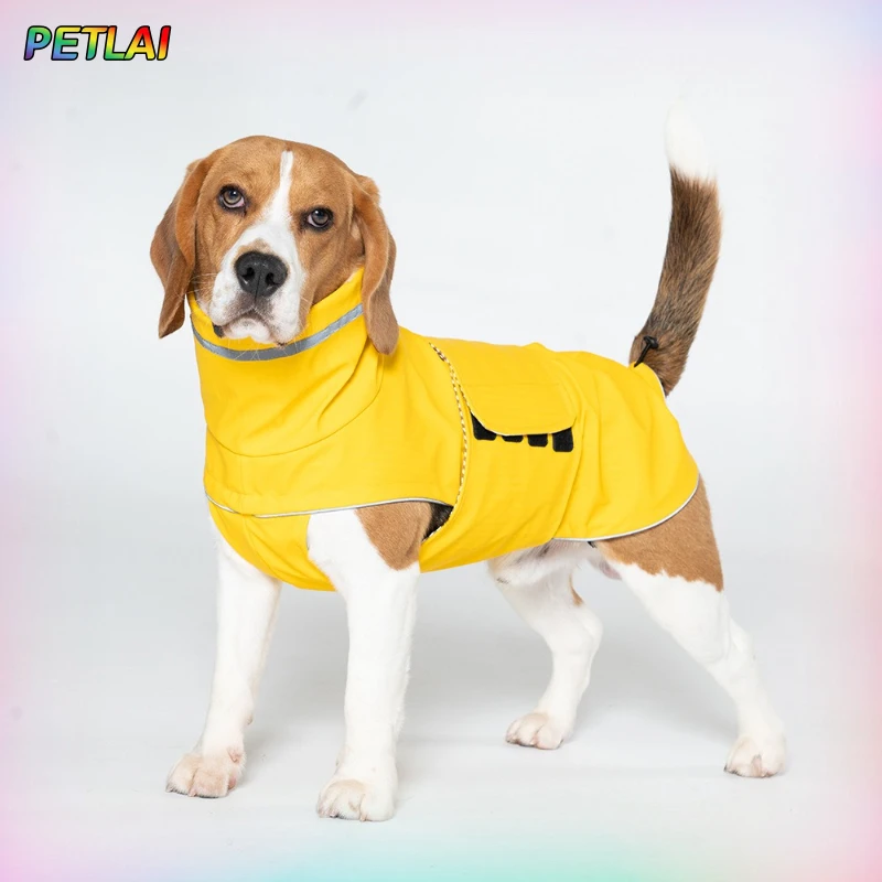 Dog waterproof dustproof outdoor jacket pet raincoat outfit rainproof clothing rain dual use coat cloth large dog trench coat