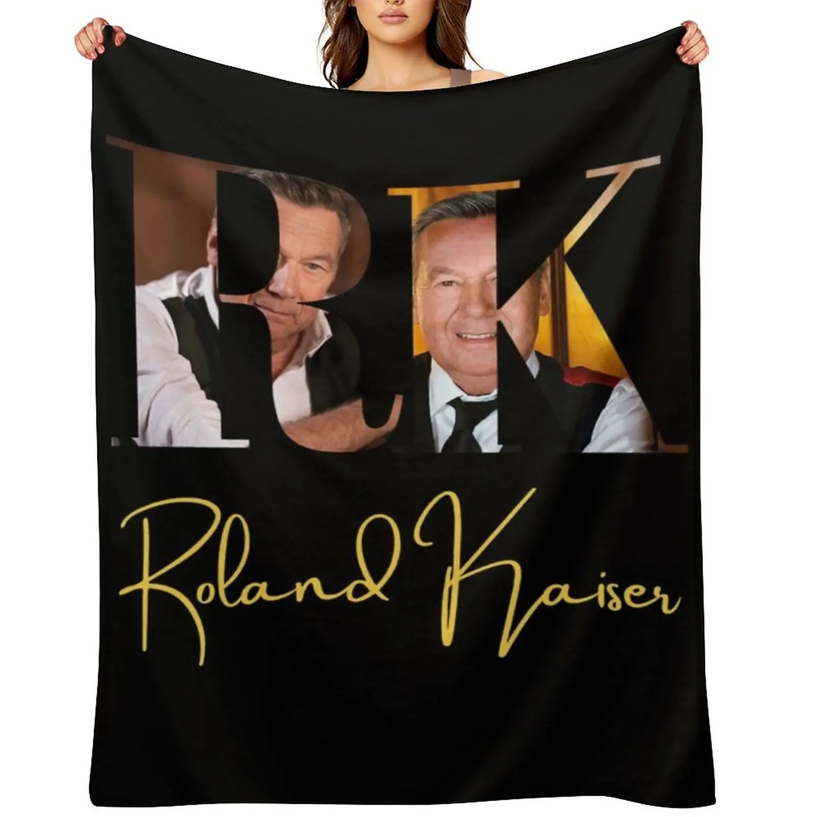 

Roland Kaiser Throw Blanket Decorative Beds Furry Flannel Fabric anime Blankets