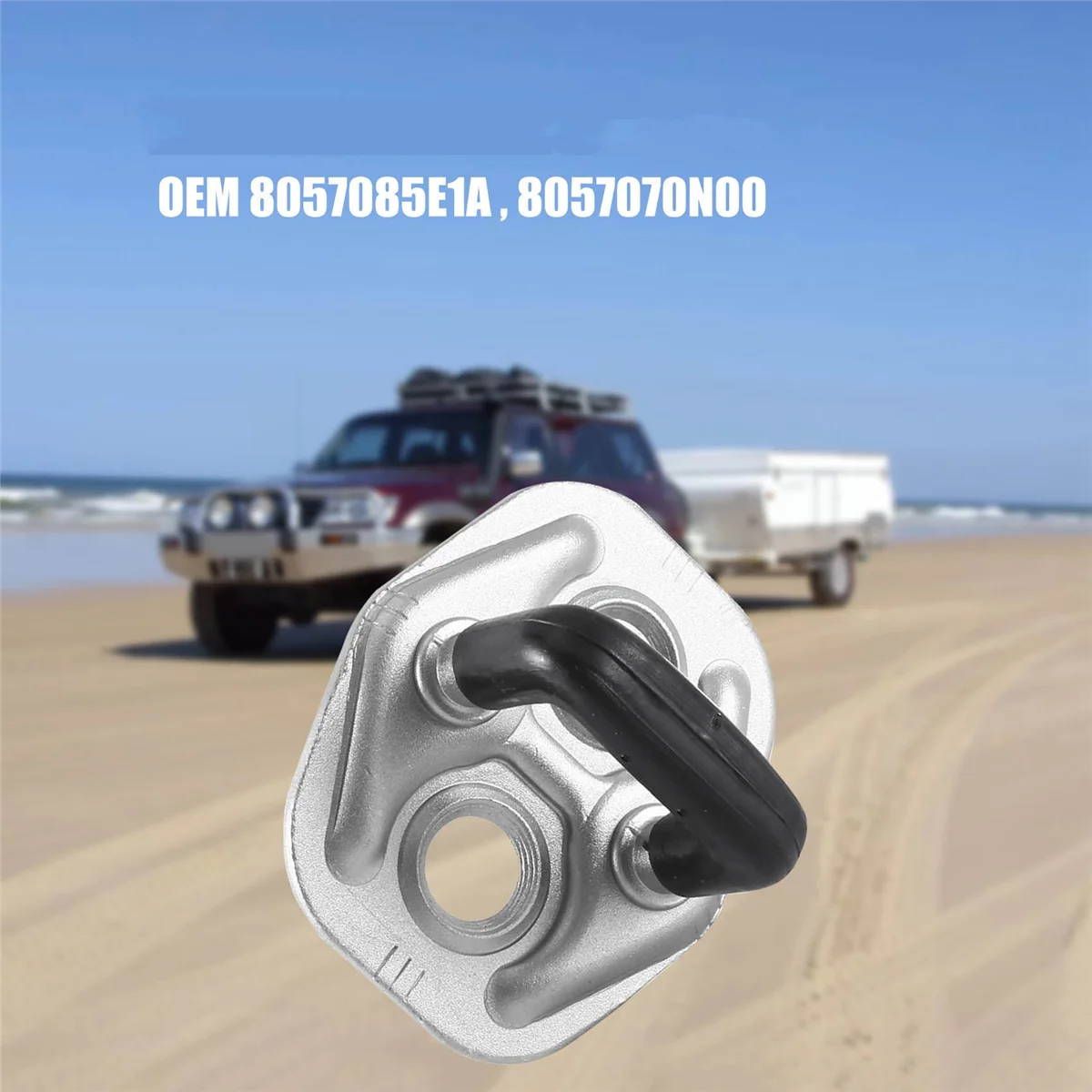 Placa de cierre de puerta delantera, trasera, derecha e izquierda, 4 Uds., para Nissan Patrol GU Y61 2001-2011, número de pieza: 8057085 E1A, 8057070 N00—L49A